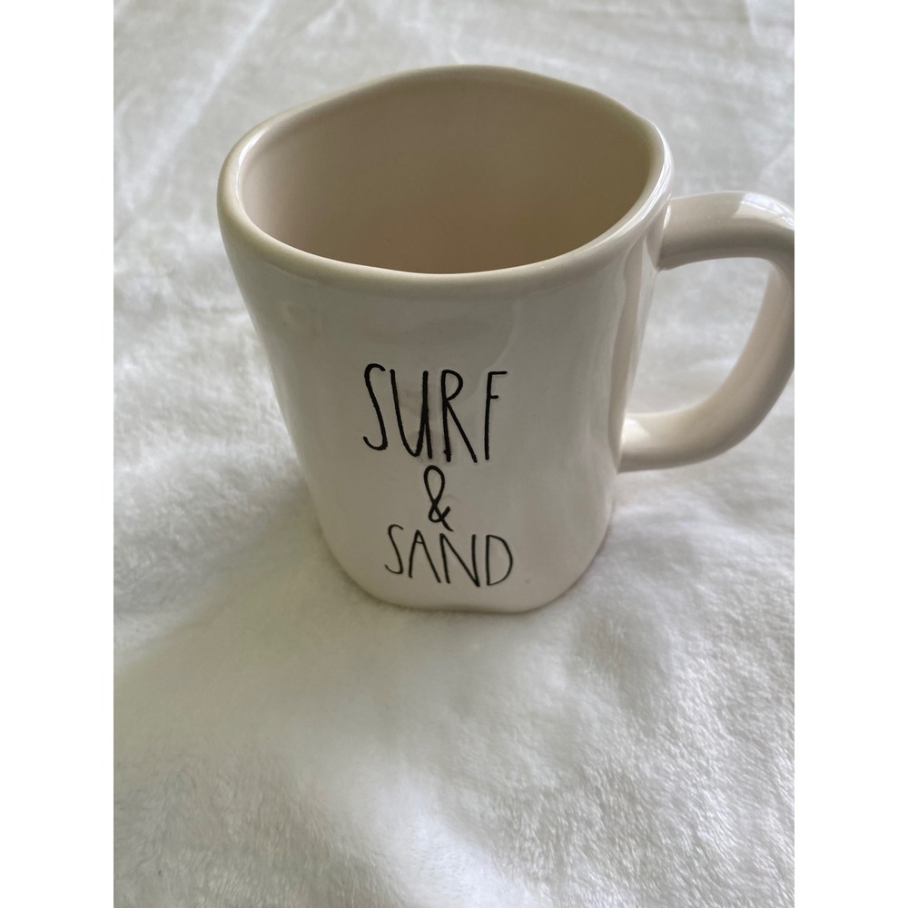 Rae Dunn Coffee Mug Unisex OS Cream Surf & Sand Beach Coastal Farmhouse Boho